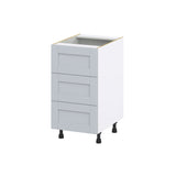 Hugo&Borg Charlesberg 18-in W x 34.5-in H x 24-in D Gray 3-Drawer Base Fully Assembled Cabinet