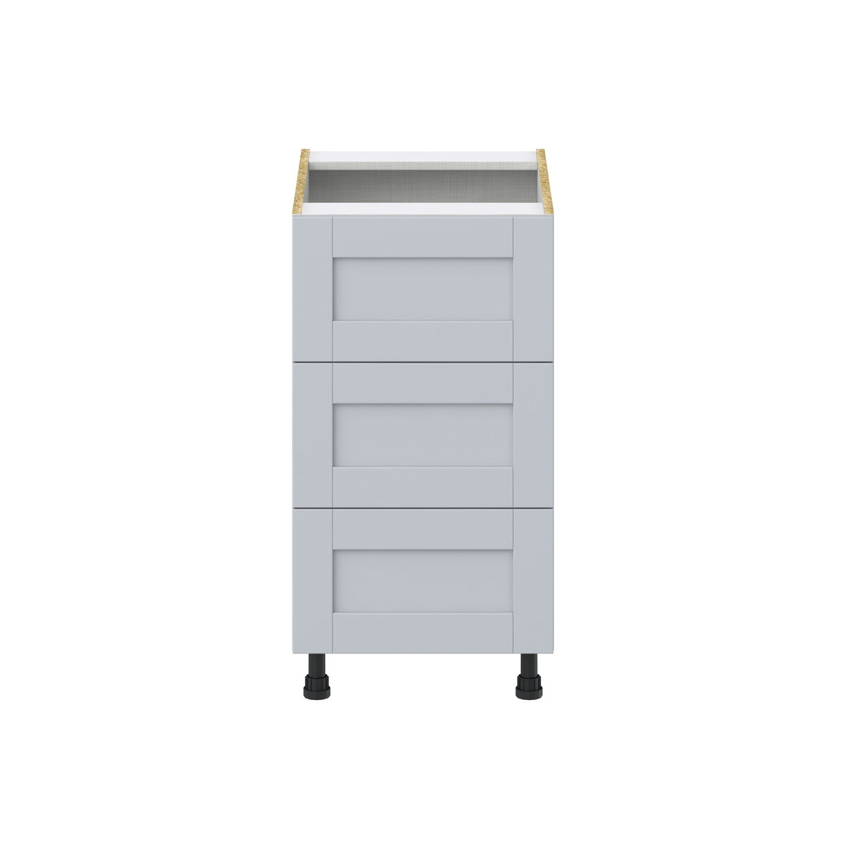 Hugo&Borg Charlesberg 18-in W x 34.5-in H x 24-in D Gray 3-Drawer Base Fully Assembled Cabinet