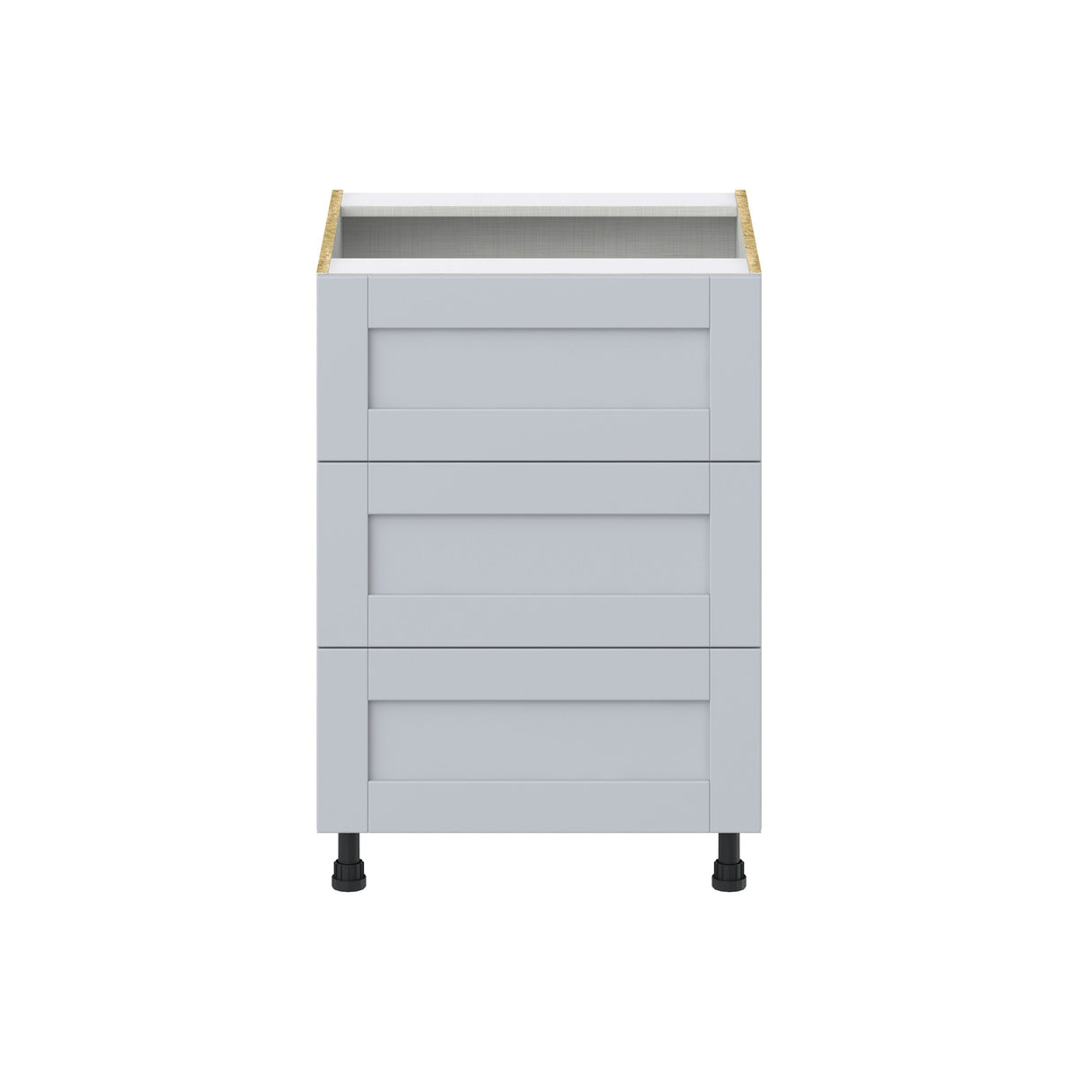 Hugo&Borg Charlesberg 24-in W x 34.5-in H x 24-in D Gray 3-Drawer Base Fully Assembled Cabinet