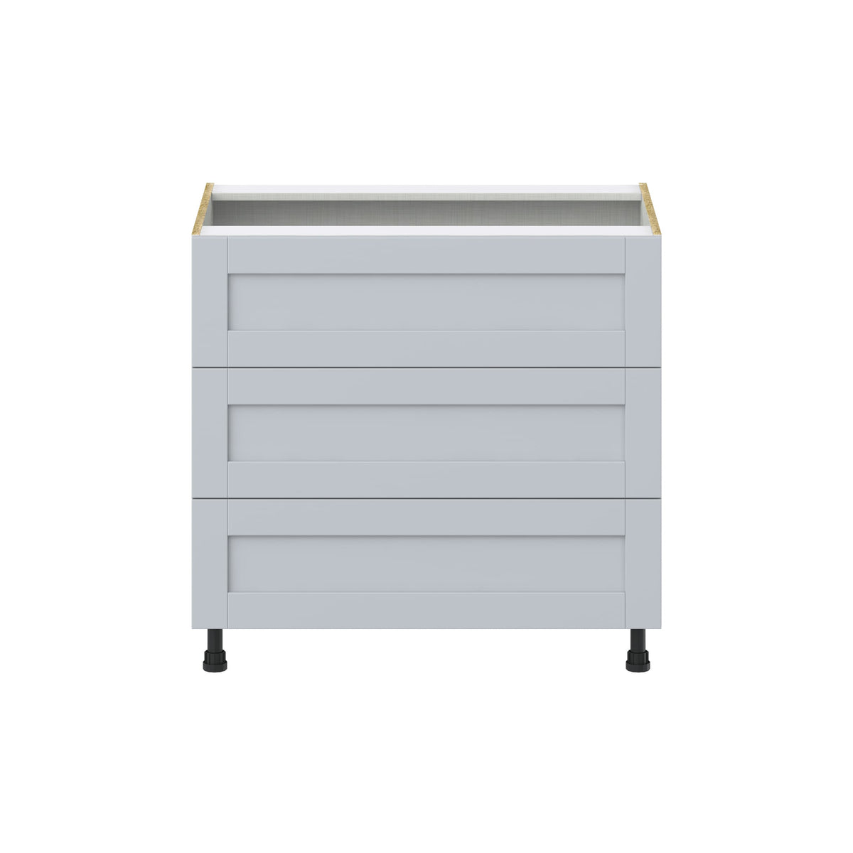 Hugo&Borg Charlesberg 36-in W x 34.5-in H x 24-in D Gray 3-Drawer Base Fully Assembled Cabinet