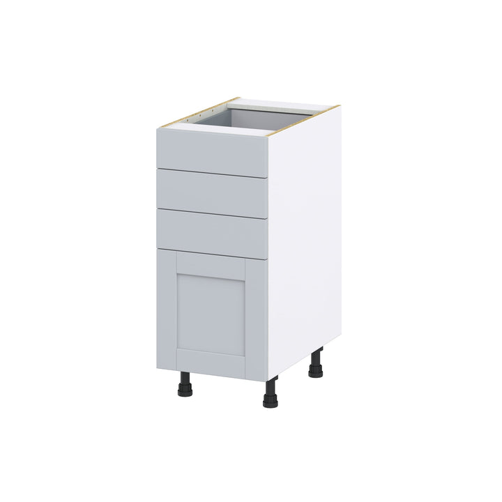 Hugo&Borg Charlesberg 15-in W x 34.5-in H x 25-in D Gray 4-Drawer Base Fully Assembled Cabinet