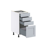 Hugo&Borg Charlesberg 15-in W x 34.5-in H x 25-in D Gray 4-Drawer Base Fully Assembled Cabinet