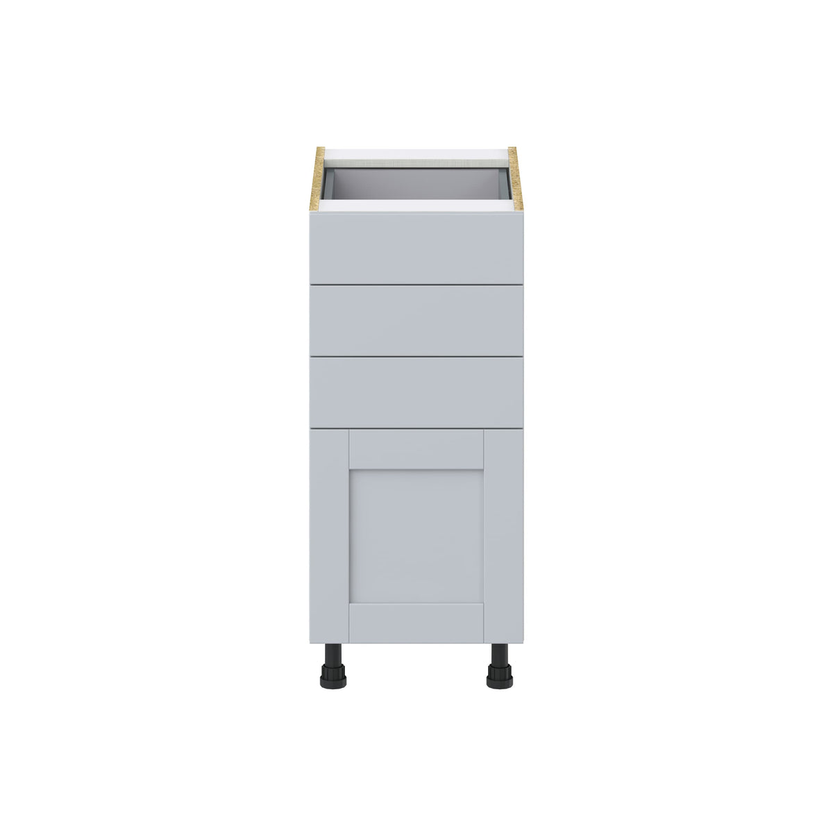 Hugo&Borg Charlesberg 15-in W x 34.5-in H x 25-in D Gray 4-Drawer Base Fully Assembled Cabinet