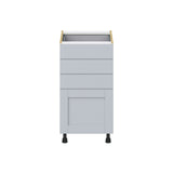Hugo&Borg Charlesberg 18-in W x 34.5-in H x 24-in D Gray 4-Drawer Base Fully Assembled Cabinet