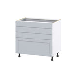 Hugo&Borg Charlesberg 36-in W x 34.5-in H x 24-in D Gray 4-Drawer Base Fully Assembled Cabinet