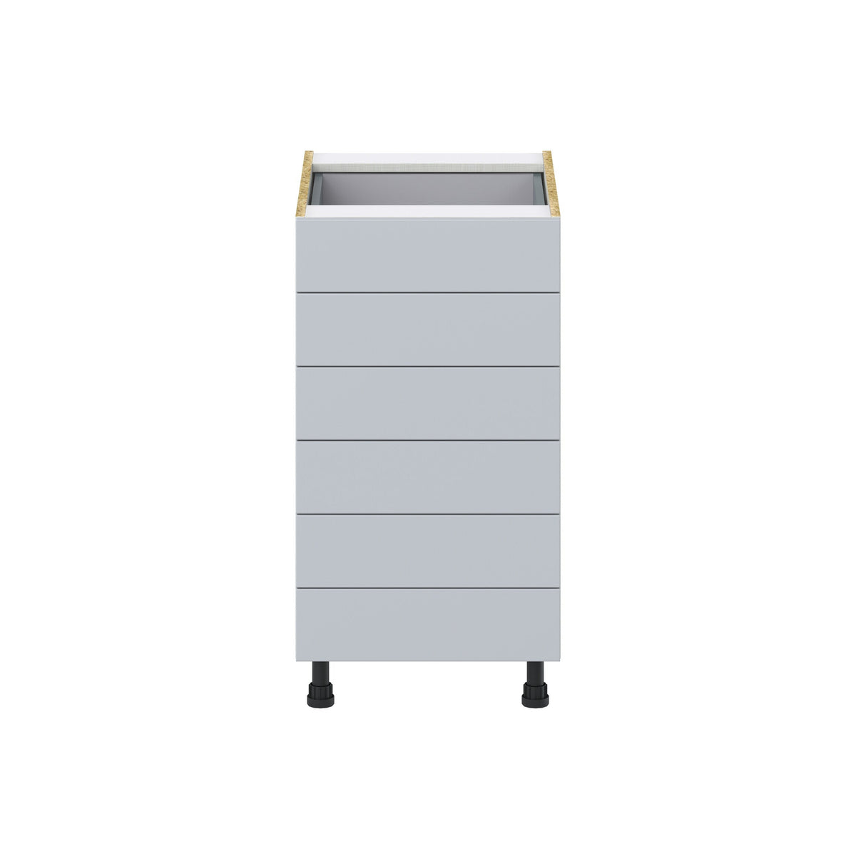 Hugo&Borg Charlesberg 18-in W x 34.5-in H x 24-in D Gray 6-Drawer Base Fully Assembled Cabinet