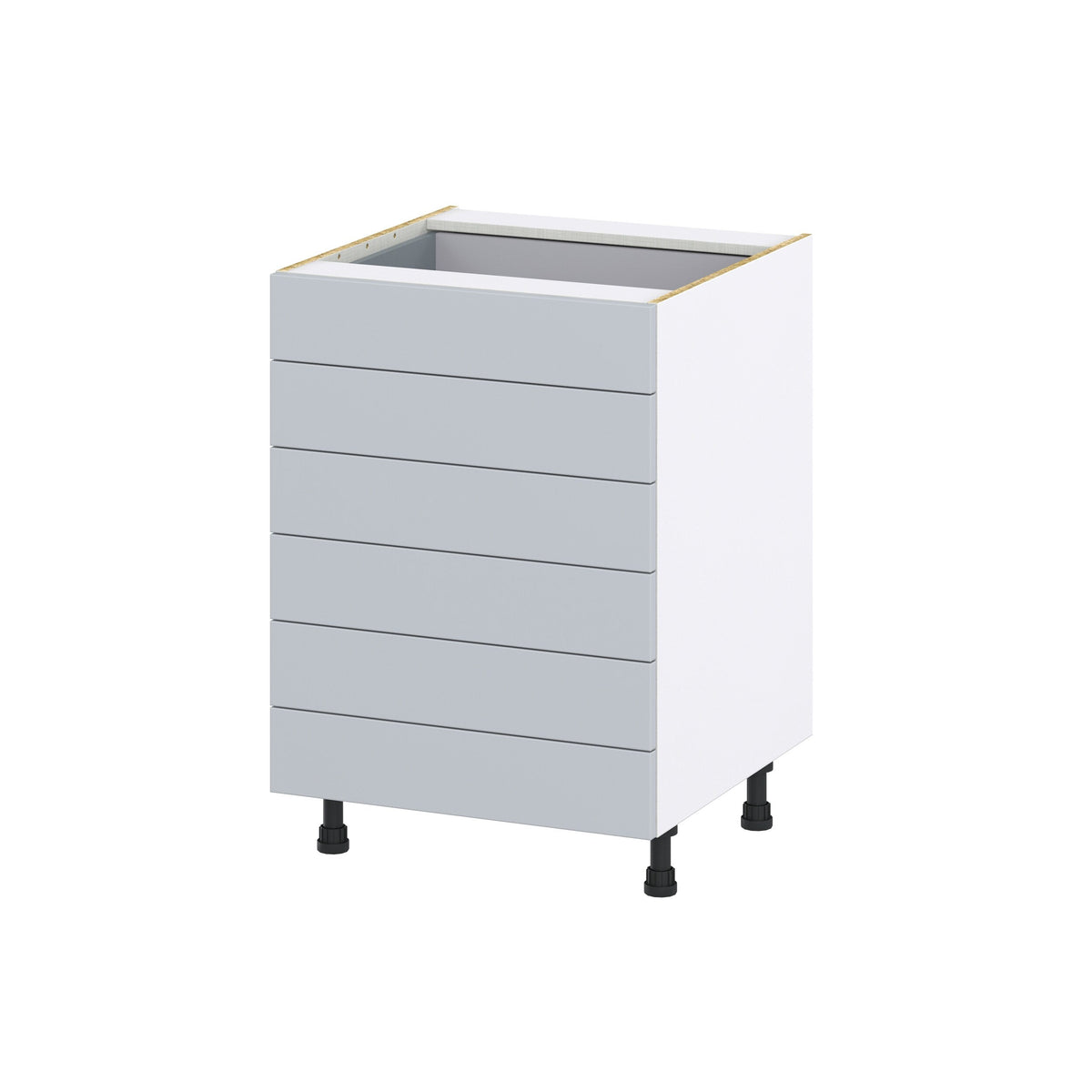 Hugo&Borg Charlesberg 24-in W x 34.5-in H x 24-in D Gray 6-Drawer Base Fully Assembled Cabinet