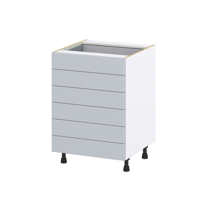 Hugo&Borg Charlesberg 24-in W x 34.5-in H x 24-in D Gray 6-Drawer Base Fully Assembled Cabinet