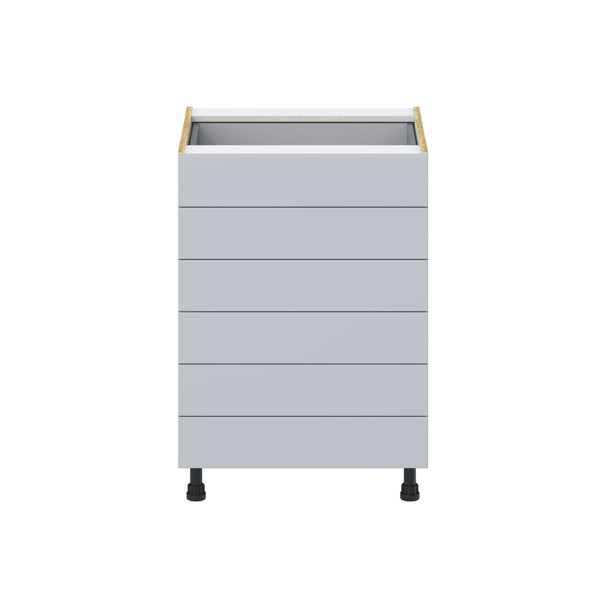 Hugo&Borg Charlesberg 24-in W x 34.5-in H x 24-in D Gray 6-Drawer Base Fully Assembled Cabinet
