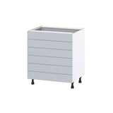 Hugo&Borg Charlesberg 30-in W x 34.5-in H x 24-in D Gray 6-Drawer Base Fully Assembled Cabinet
