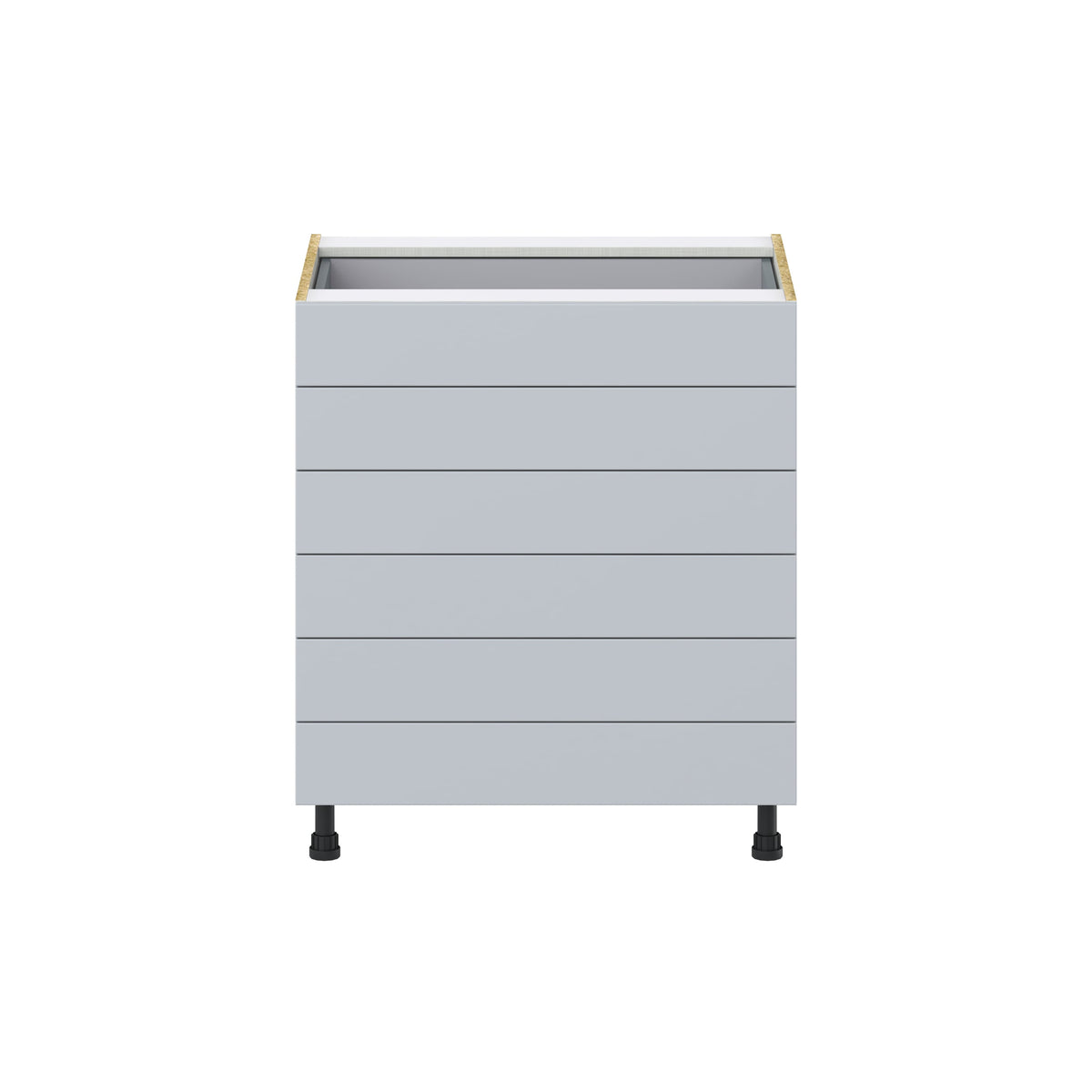 Hugo&Borg Charlesberg 30-in W x 34.5-in H x 24-in D Gray 6-Drawer Base Fully Assembled Cabinet