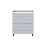 Hugo&Borg Charlesberg 30-in W x 34.5-in H x 24-in D Gray 6-Drawer Base Fully Assembled Cabinet