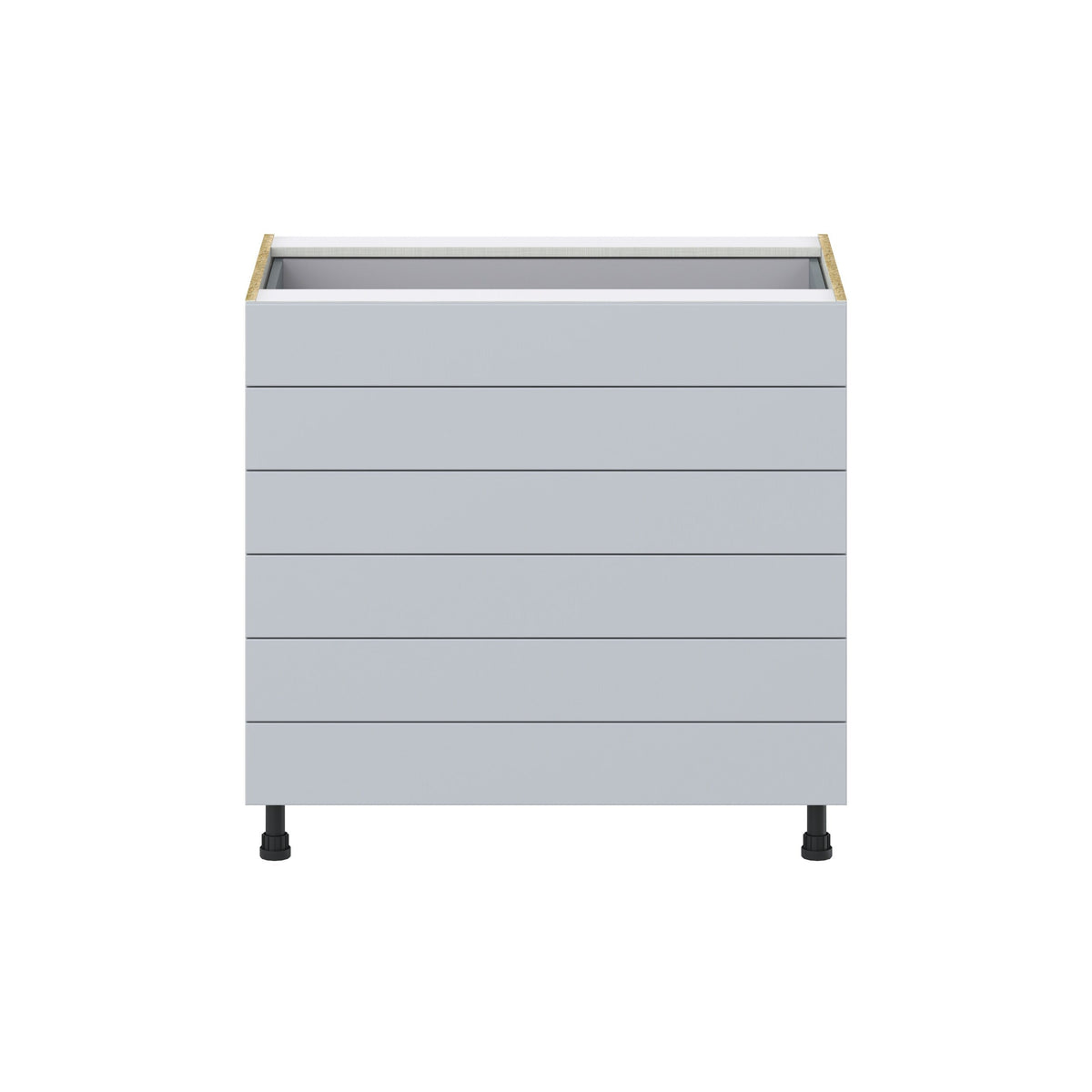 Hugo&Borg Charlesberg 36-in W x 34.5-in H x 24-in D Gray 6-Drawer Base Fully Assembled Cabinet