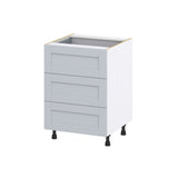 Hugo&Borg Charlesberg 24-in W x 34.5-in H x 25-in D Gray 3-Drawer Base Fully Assembled Cabinet