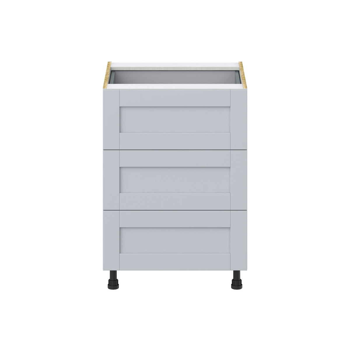 Hugo&Borg Charlesberg 24-in W x 34.5-in H x 25-in D Gray 3-Drawer Base Fully Assembled Cabinet