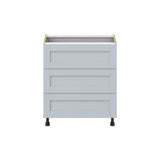Hugo&Borg Charlesberg 30-in W x 34.5-in H x 24-in D Gray 3-Drawer Base Fully Assembled Cabinet