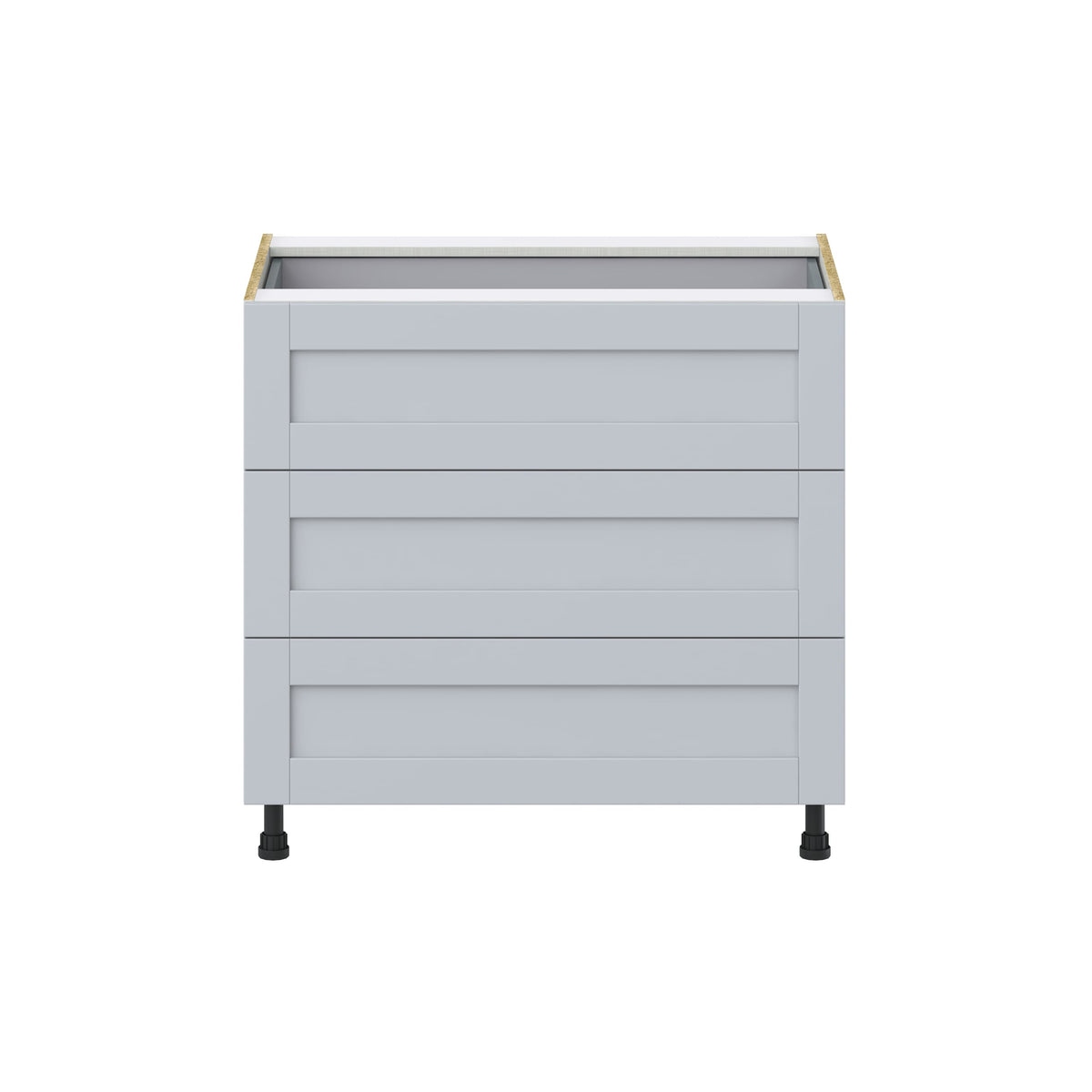 Hugo&Borg Charlesberg 36-in W x 34.5-in H x 24-in D Gray 3-Drawer Base Fully Assembled Cabinet