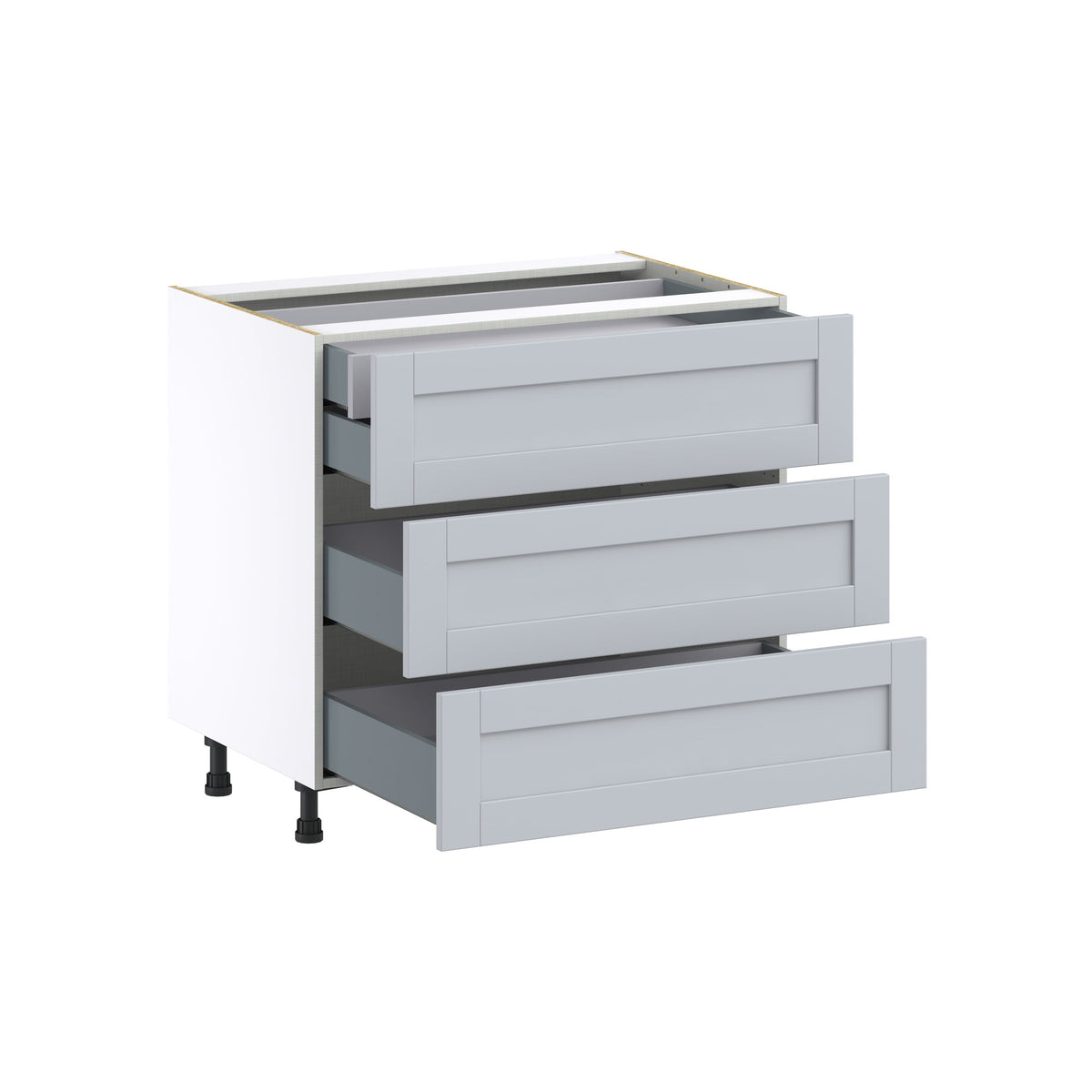 Hugo&Borg Charlesberg 36-in W x 34.5-in H x 24-in D Gray 3-Drawer Base Fully Assembled Cabinet