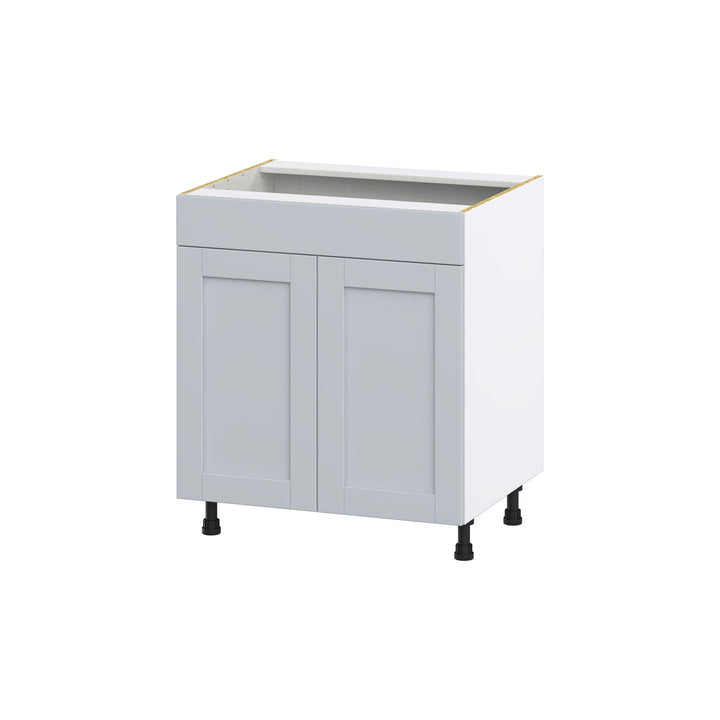 Hugo&Borg Charlesberg 30-in W x 34.5-in H x 24-in D Gray Sink Base Fully Assembled Cabinet (Flat Panel Shaker Style)