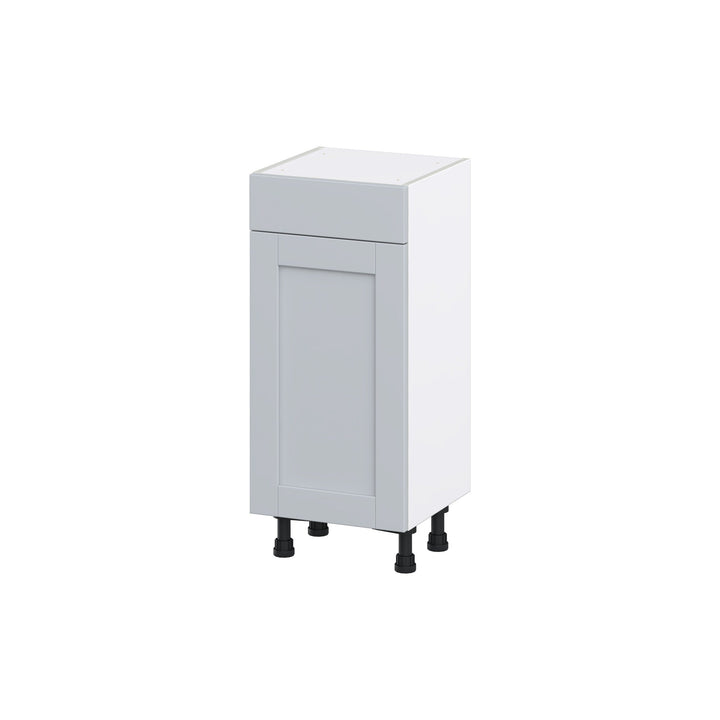Hugo&Borg Charlesberg 15-in W x 34.5-in H x 14-in D Gray 1-Drawer Base Fully Assembled Cabinet (Flat Panel Shaker Style)