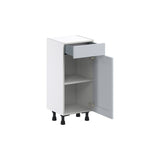 Hugo&Borg Charlesberg 15-in W x 34.5-in H x 14-in D Gray 1-Drawer Base Fully Assembled Cabinet (Flat Panel Shaker Style)