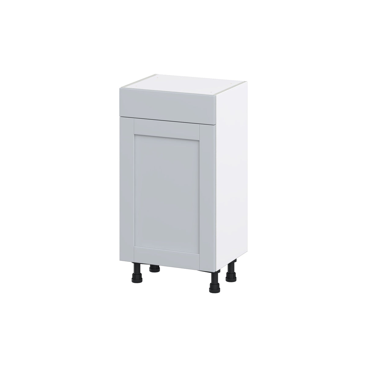 Hugo&Borg Charlesberg 18-in W x 34.5-in H x 14-in D Gray 1-Drawer Base Fully Assembled Cabinet (Flat Panel Shaker Style)