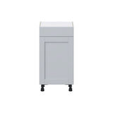 Hugo&Borg Charlesberg 18-in W x 34.5-in H x 14-in D Gray 1-Drawer Base Fully Assembled Cabinet (Flat Panel Shaker Style)
