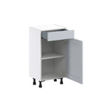 Hugo&Borg Charlesberg 18-in W x 34.5-in H x 14-in D Gray 1-Drawer Base Fully Assembled Cabinet (Flat Panel Shaker Style)