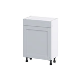Hugo&Borg Charlesberg 24-in W x 34.5-in H x 14-in D Gray 1-Drawer Base Fully Assembled Cabinet (Flat Panel Shaker Style)