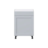 Hugo&Borg Charlesberg 24-in W x 34.5-in H x 14-in D Gray 1-Drawer Base Fully Assembled Cabinet (Flat Panel Shaker Style)