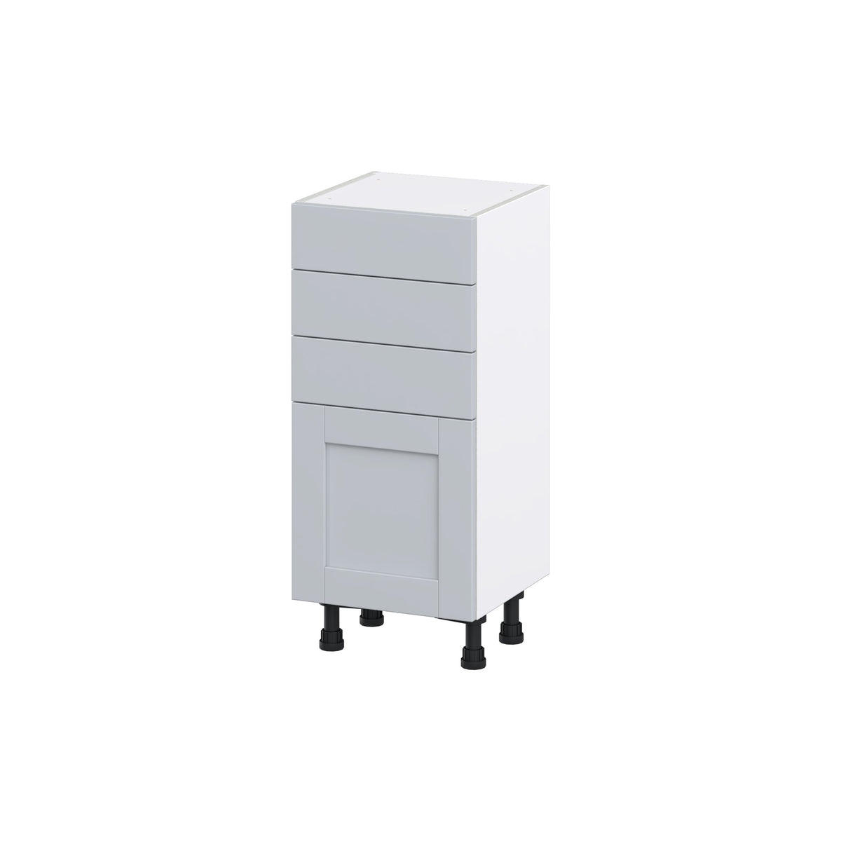 Hugo&Borg Charlesberg 15-in W x 34.5-in H x 14-in D Gray 3-Drawers Base Fully Assembled Cabinet (Flat Panel Shaker Style)