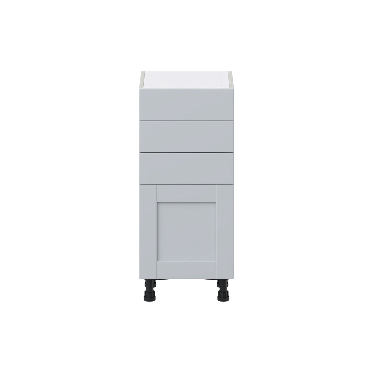 Hugo&Borg Charlesberg 15-in W x 34.5-in H x 14-in D Gray 3-Drawers Base Fully Assembled Cabinet (Flat Panel Shaker Style)
