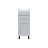 Hugo&Borg Charlesberg 15-in W x 34.5-in H x 14-in D Gray 3-Drawers Base Fully Assembled Cabinet (Flat Panel Shaker Style)