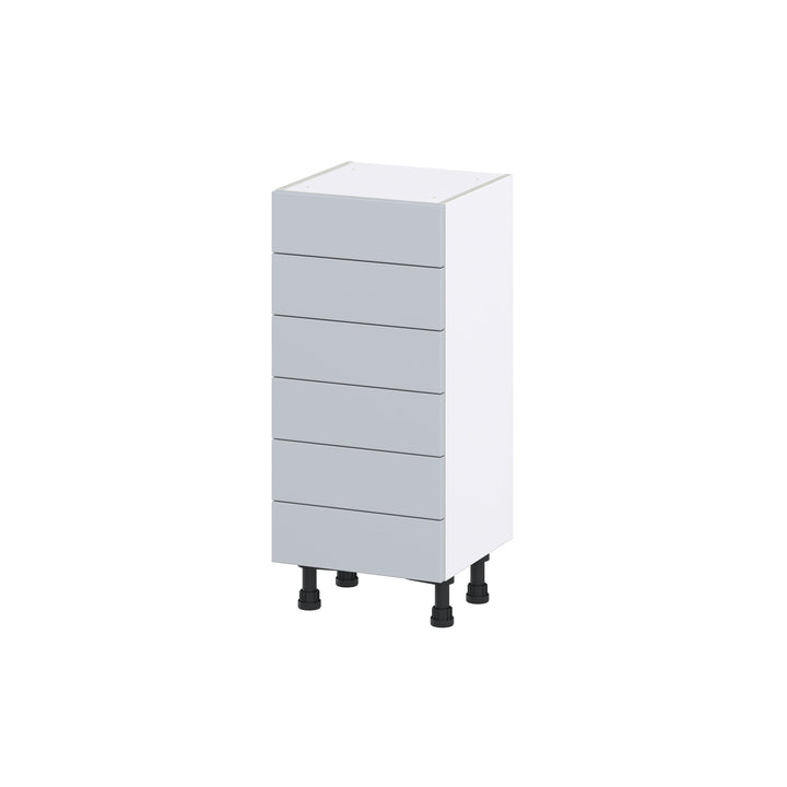 Hugo&Borg Charlesberg 15-in W x 34.5-in H x 14-in D Gray 6-Drawer Base Fully Assembled Cabinet