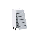 Hugo&Borg Charlesberg 15-in W x 34.5-in H x 14-in D Gray 6-Drawer Base Fully Assembled Cabinet