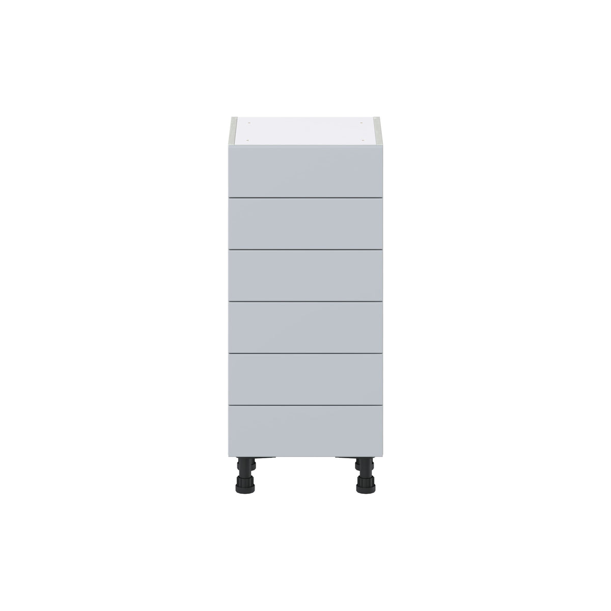 Hugo&Borg Charlesberg 15-in W x 34.5-in H x 14-in D Gray 6-Drawer Base Fully Assembled Cabinet