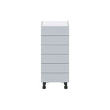 Hugo&Borg Charlesberg 15-in W x 34.5-in H x 14-in D Gray 6-Drawer Base Fully Assembled Cabinet