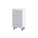 Hugo&Borg Charlesberg 18-in W x 34.5-in H x 14-in D Gray 6-Drawer Base Fully Assembled Cabinet