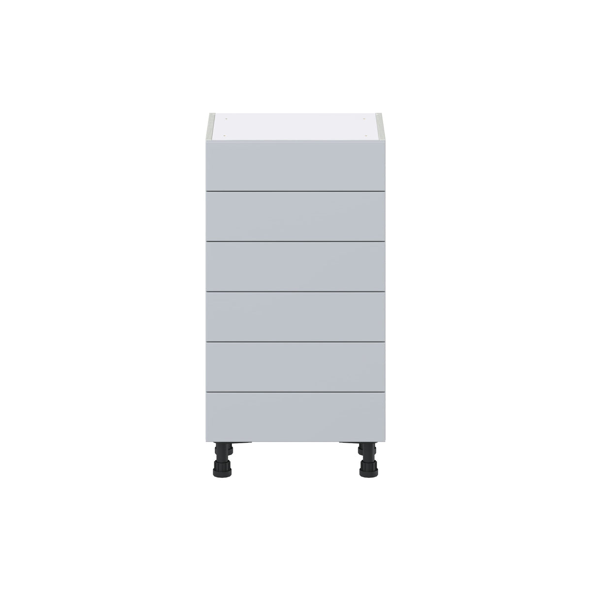 Hugo&Borg Charlesberg 18-in W x 34.5-in H x 14-in D Gray 6-Drawer Base Fully Assembled Cabinet