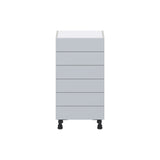 Hugo&Borg Charlesberg 18-in W x 34.5-in H x 14-in D Gray 6-Drawer Base Fully Assembled Cabinet