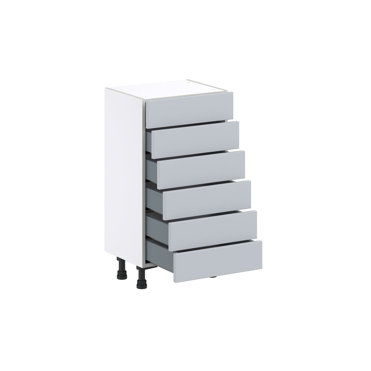 Hugo&Borg Charlesberg 18-in W x 34.5-in H x 14-in D Gray 6-Drawer Base Fully Assembled Cabinet
