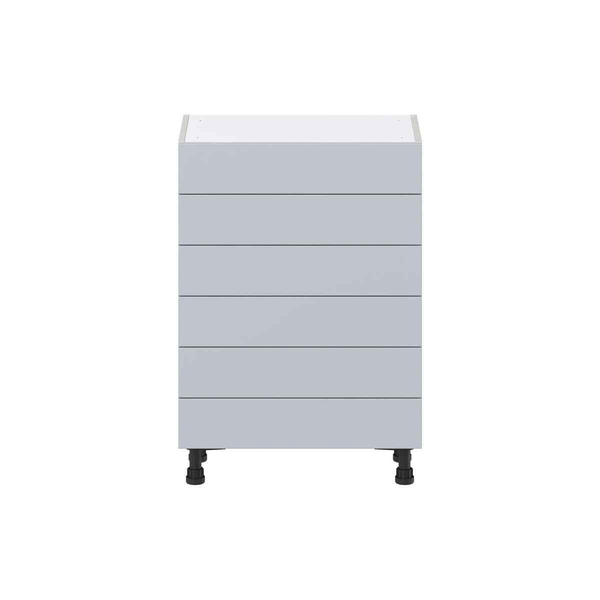Hugo&Borg Charlesberg 24-in W x 34.5-in H x 14-in D Gray 6-Drawer Base Fully Assembled Cabinet