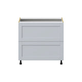 Hugo&Borg Charlesberg 36-in W x 34.5-in H x 24-in D Gray 2-Drawer Base Fully Assembled Cabinet