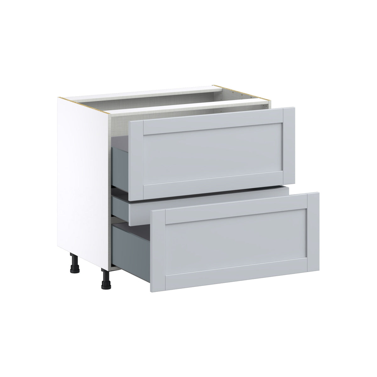 Hugo&Borg Charlesberg 36-in W x 34.5-in H x 24-in D Gray 2-Drawer Base Fully Assembled Cabinet