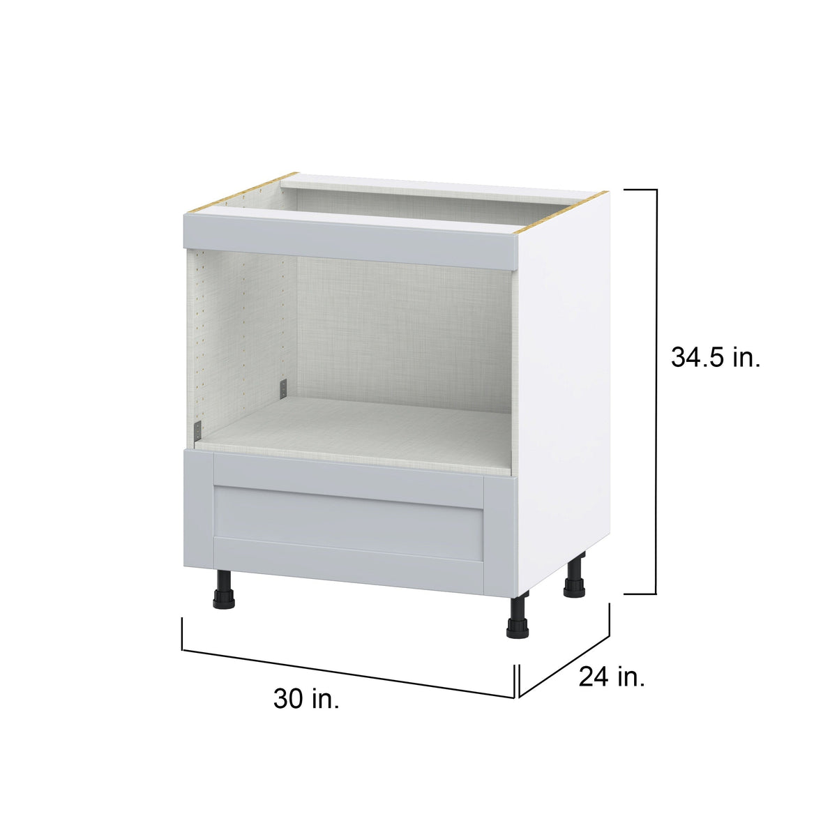 Hugo&Borg Charlesberg 30-in W x 34.5-in H x 24-in D Gray 1-Drawer Base Fully Assembled Cabinet