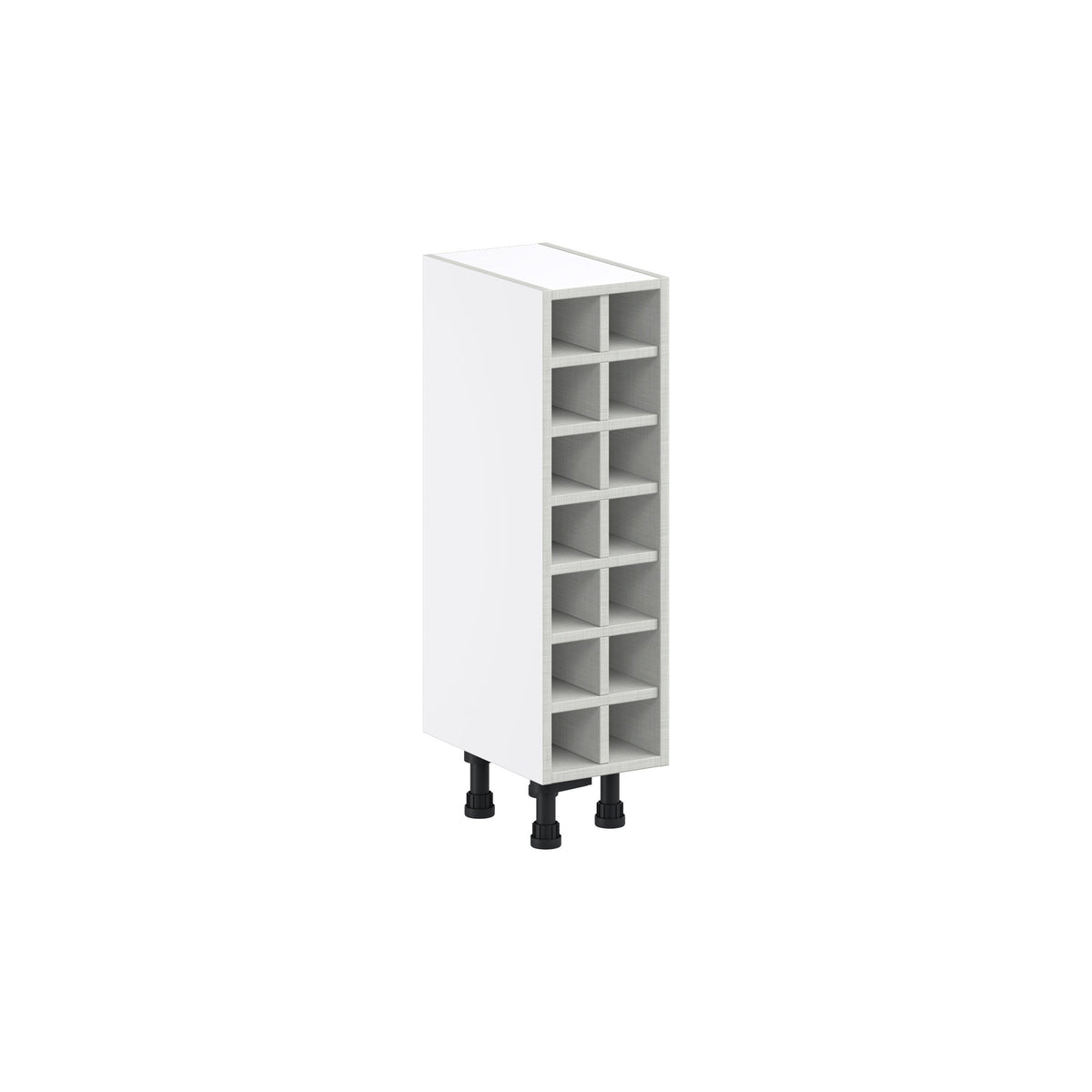 Hugo&Borg 14-Bottle Light Gray Mdf Wall-mounted Wine Cabinet