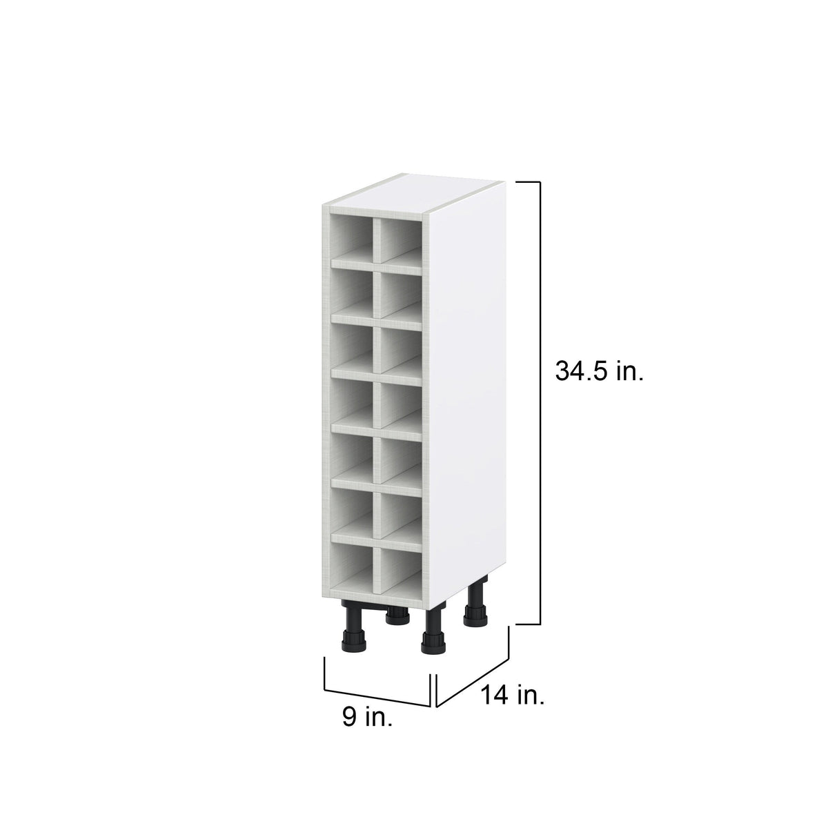 Hugo&Borg 14-Bottle Light Gray Mdf Wall-mounted Wine Cabinet