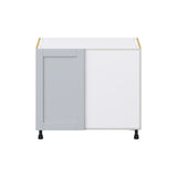 Hugo&Borg Charlesberg 36-in W x 34.5-in H x 36-in D Gray Blind Corner Base Fully Assembled Cabinet (Recessed Panel Shaker Style)