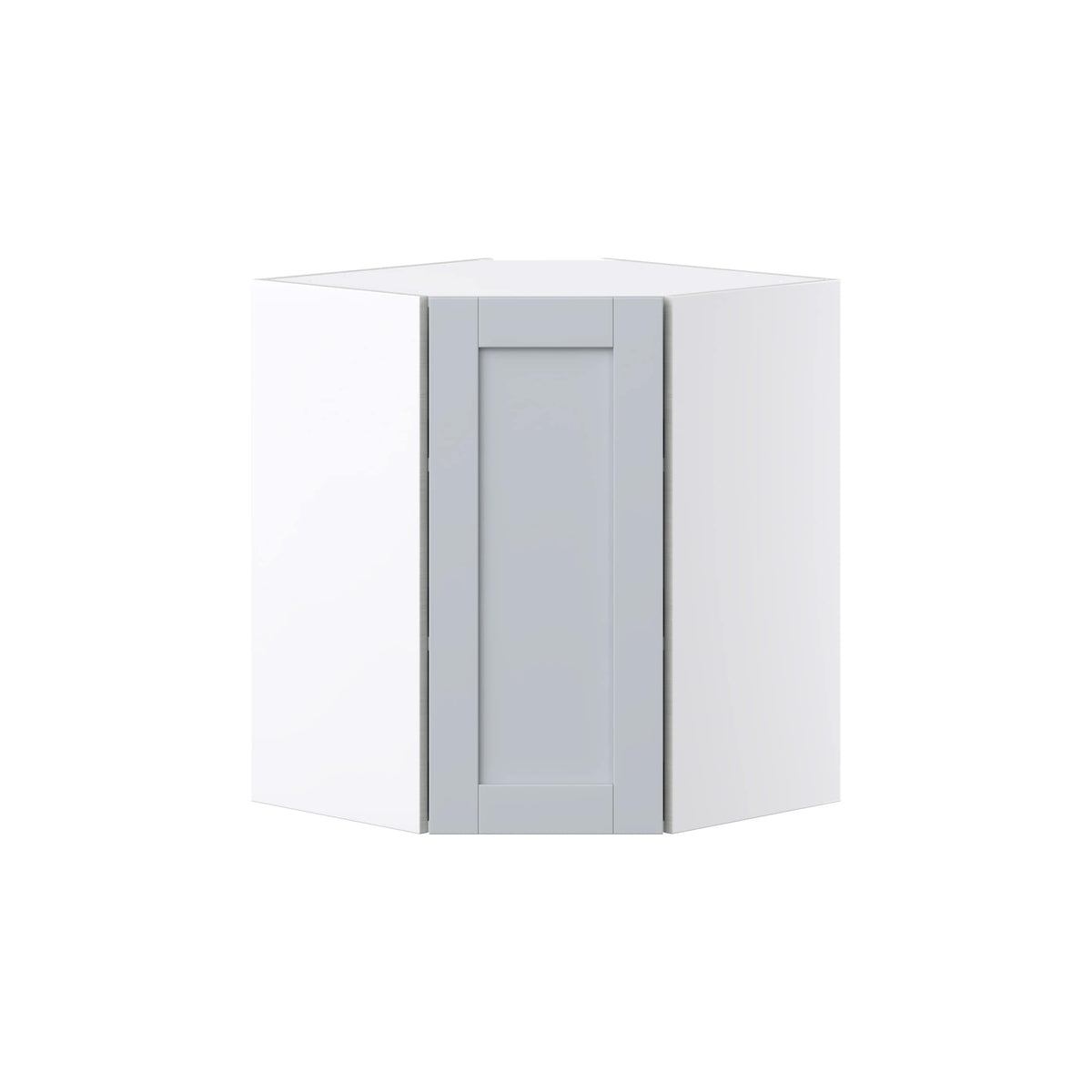 Hugo&Borg Charlesberg 24-in W x 30-in H x 14-in D Gray Diagonal Corner Wall Fully Assembled Cabinet (Flat Panel Shaker Style)