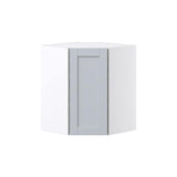 Hugo&Borg Charlesberg 24-in W x 30-in H x 14-in D Gray Diagonal Corner Wall Fully Assembled Cabinet (Flat Panel Shaker Style)